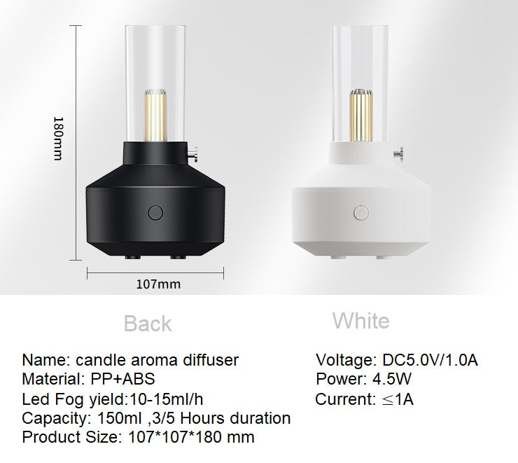 2023 New Arrival Ultrasonic Humidifier Retro 150ml Night Light Essential Oil Aroma Diffuser For Home Office
