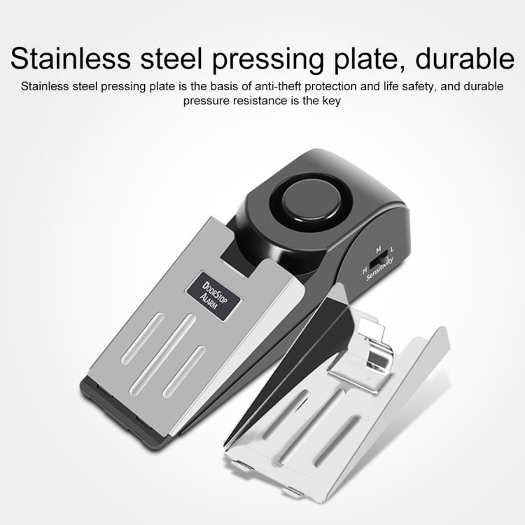 120db door stop alarm Security System Home Wedge Shaped Stopper Alert Security System Door Stop Alarm Block Blocking System