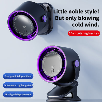 Mini LED Display Circulating Desk Fan