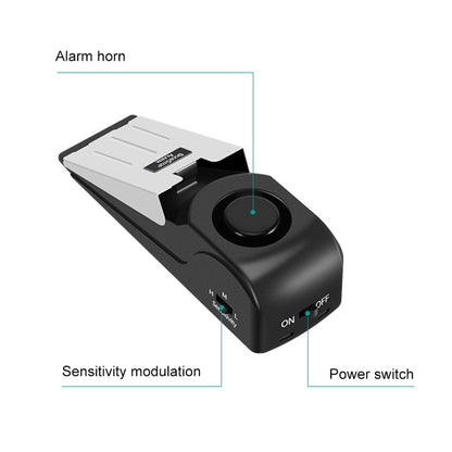 120db door stop alarm Security System Home Wedge Shaped Stopper Alert Security System Door Stop Alarm Block Blocking System