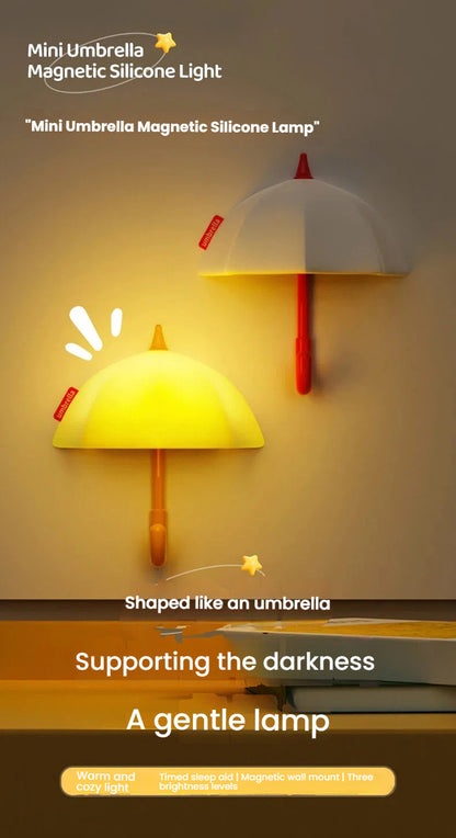 Mini Umbrella Magnetic Silicone Light