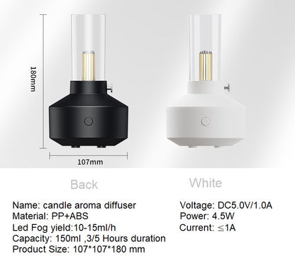 2023 New Arrival Ultrasonic Humidifier Retro 150ml Night Light Essential Oil Aroma Diffuser For Home Office